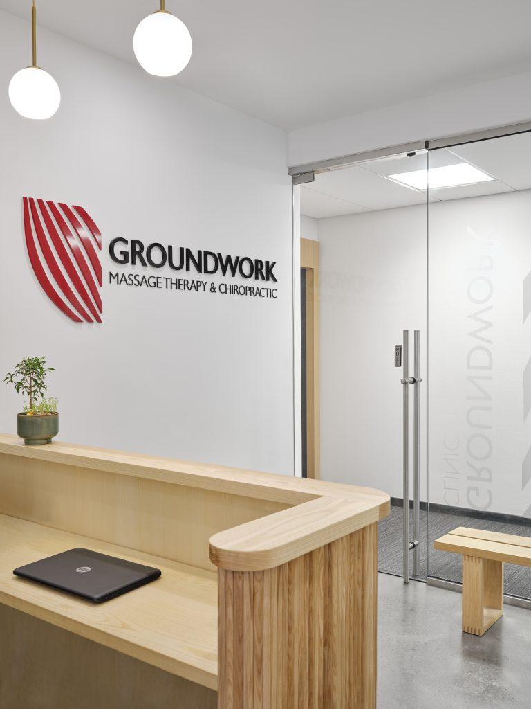 Groundwork Chiropractic Offices - Toronto Custom Millwork & Woodworking company project