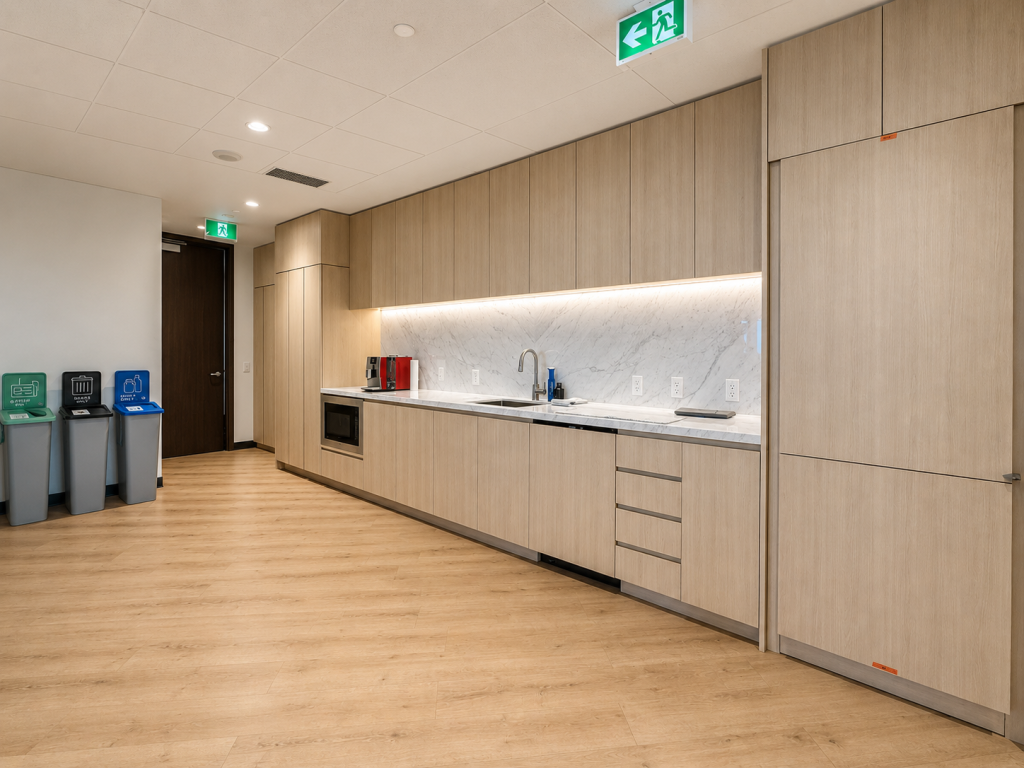 Commercial Office Kitchen with Custom Architectural Cabinetry