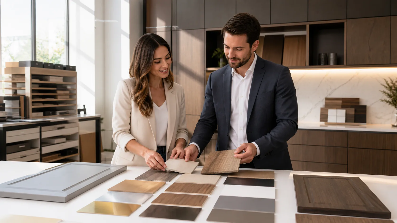 How a Commercial Cabinet Supplier Coordinates Finish Samples