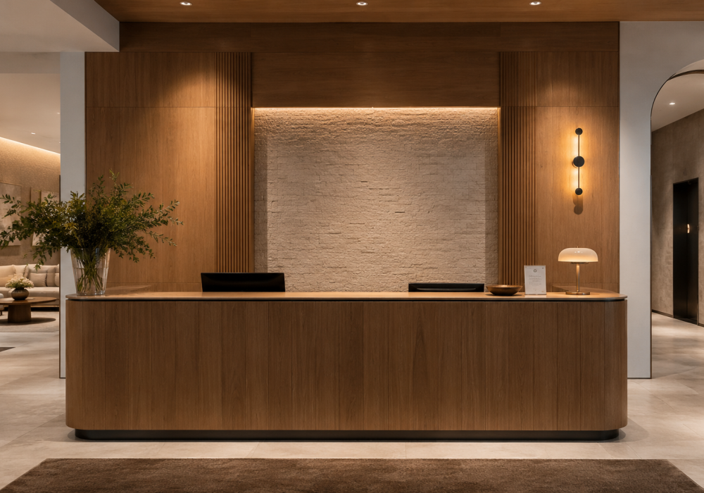 Custom Reception Desks and Feature Desks - Boreal Architectural