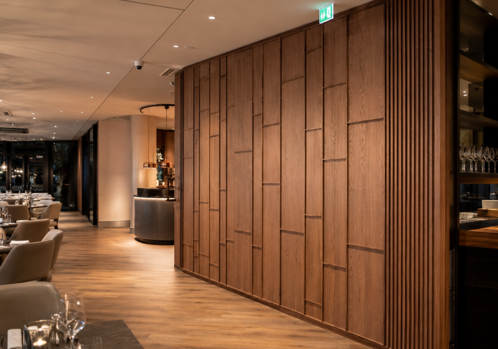 Restaurant Millwork Interior - Custom Restaurant Wall Panels - Boreal Architectural